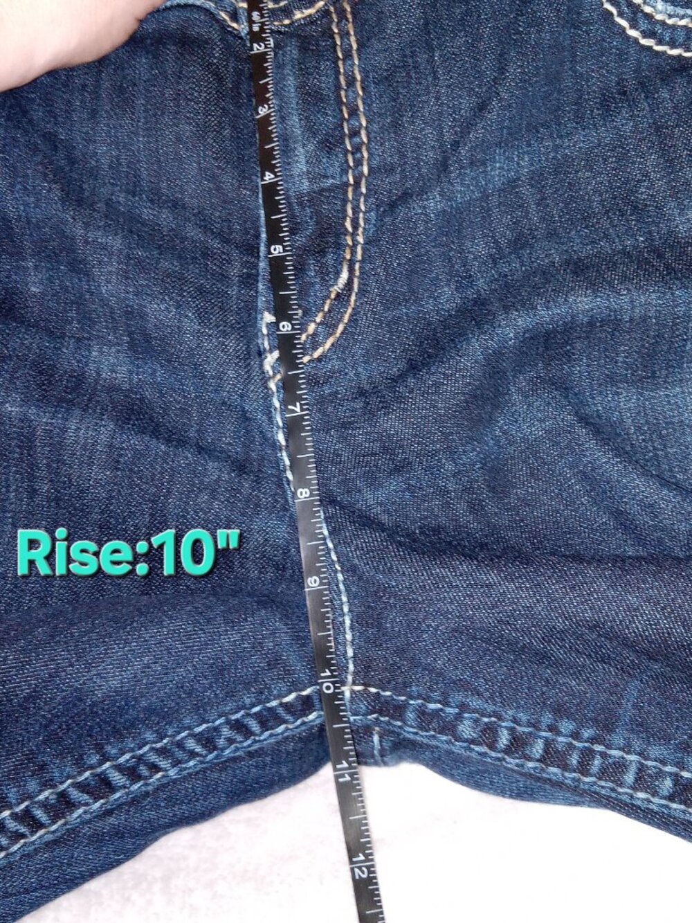 Silver Jeans Natsuki Bootcut Jeans Women's Size 18 L33 Dark Wash Thick Stitch - Picture 12 of 13